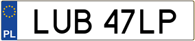 Trailer License Plate